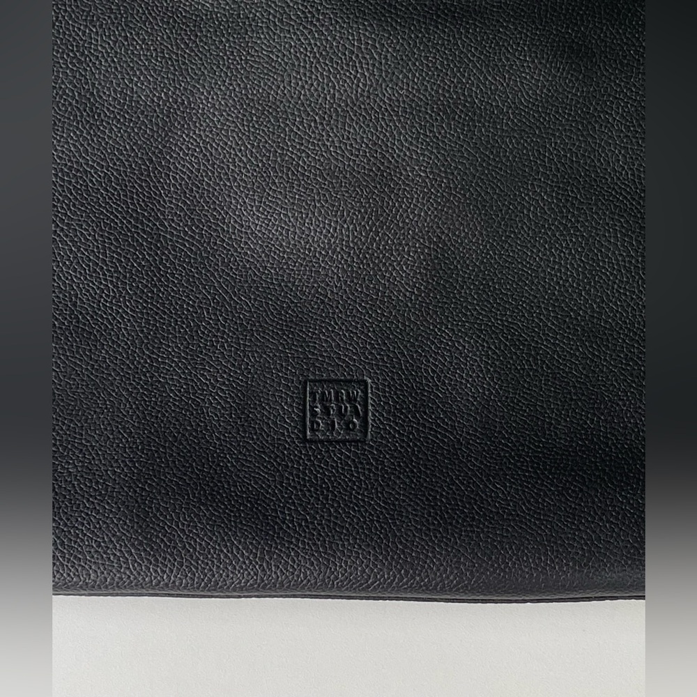 TMRW Studio Milo Black Leather Fold Over Clutch Crossbody Handbag - Picture 3 of 13